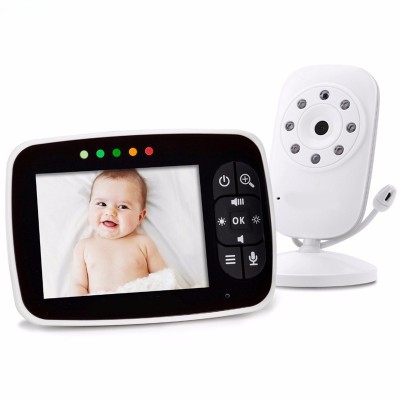 3.5" Large LCD Screen Night Vision Two Way Talk Temperature Sensor Video Baby Monitor With Camera