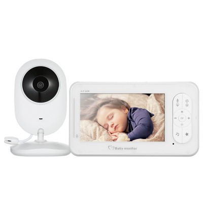 Great Night Vision 2 Way Talk Temperature Monitoring 4.3 Inches Large Screen Wireless Monitor Baby Camera