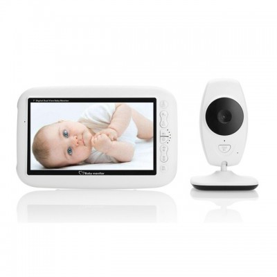 IR Night Vision Intercom 4 Lullabies Wireless Nanny Video Baby Temperature Monitor 7 Inch