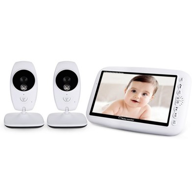 Two-Way Talkback Walkie Talkie Auto Night Vision Video Baby Monitor with Two Cameras and 7" LCD Screen