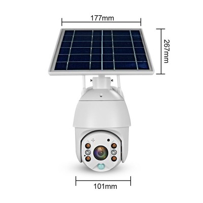 Cloud Storage CCTV Security 4G Solar Panel Power Speed Dome Cameras P2P Mobile Control IR Night Vision Wifi IP PTZ Camera